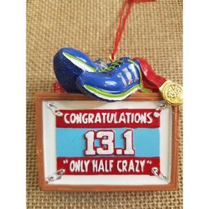 Half Marathon Half Crazy Funny Runner Christmas Ornament Souvenir Gift N…